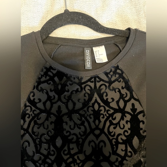 H&M Mini Long Sleeve Black Dress - Picture 2 of 2